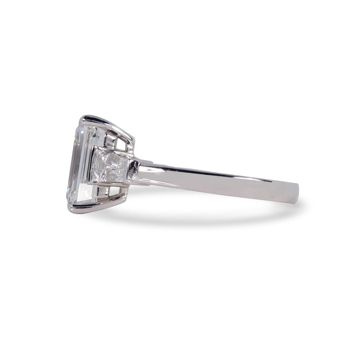 EMERALD CUT LAB GROWN DIAMOND RING IN 14 WHITE GOLD - ALL ENGAGEMENT RINGS