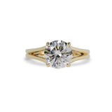 ROUND LAB GROWN DIAMOND GIGI RING IN 14K YELLOW GOLD - 