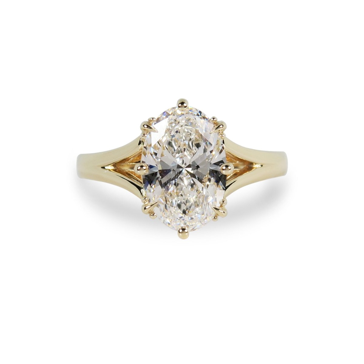 OVAL CUT LAB GROWN DIAMOND ABIGAIL RING IN 14K YELLOW GOLD - ALL RINGS