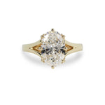 OVAL CUT LAB GROWN DIAMOND ABIGAIL RING IN 14K YELLOW GOLD - ALL RINGS