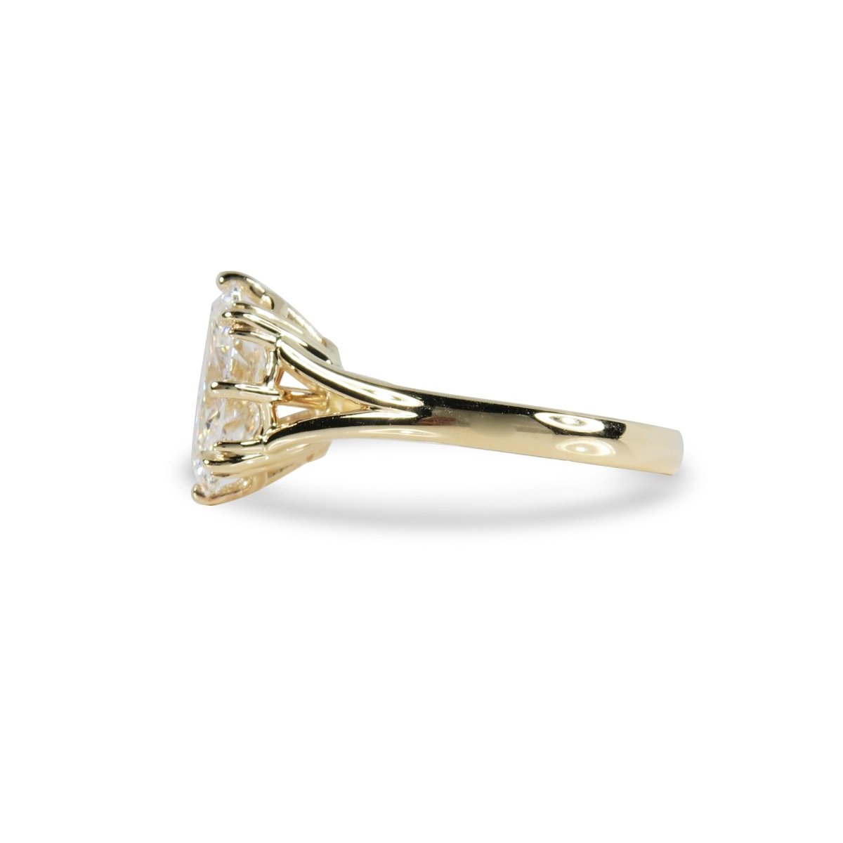 OVAL CUT LAB GROWN DIAMOND ABIGAIL RING IN 14K YELLOW GOLD - ALL RINGS