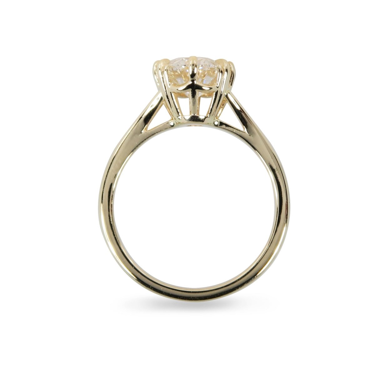OVAL CUT LAB GROWN DIAMOND ABIGAIL RING IN 14K YELLOW GOLD - ALL RINGS