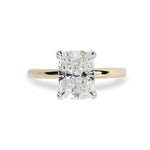 LAB GROWN CUSHION TWO TONED ENGAGEMENT RING - ALL ENGAGEMENT RINGS