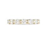OVAL HORIZONTAL SET DIAMOND HALF ETERNITY BAND - ALL WEDDING BANDS
