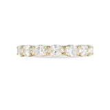 OVAL HORIZONTAL SET DIAMOND HALF ETERNITY BAND - ALL WEDDING BANDS