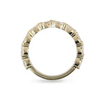 OVAL HORIZONTAL SET DIAMOND HALF ETERNITY BAND - ALL WEDDING BANDS