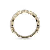 OVAL HORIZONTAL SET DIAMOND HALF ETERNITY BAND - ALL WEDDING BANDS