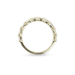 EMERALD HORIZONTAL SET DIAMOND HALF ETERNITY BAND - ALL WEDDING BANDS