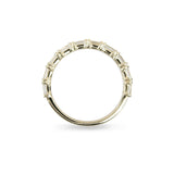 EMERALD HORIZONTAL SET DIAMOND HALF ETERNITY BAND - ALL WEDDING BANDS