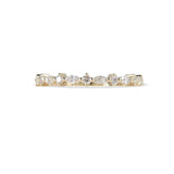 MARQUISE AND ROUND DIAMOND HALF ETERNITY BAND IN 14K YELLOW GOLD