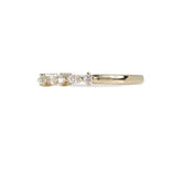 MARQUISE AND ROUND DIAMOND HALF ETERNITY BAND IN 14K YELLOW GOLD