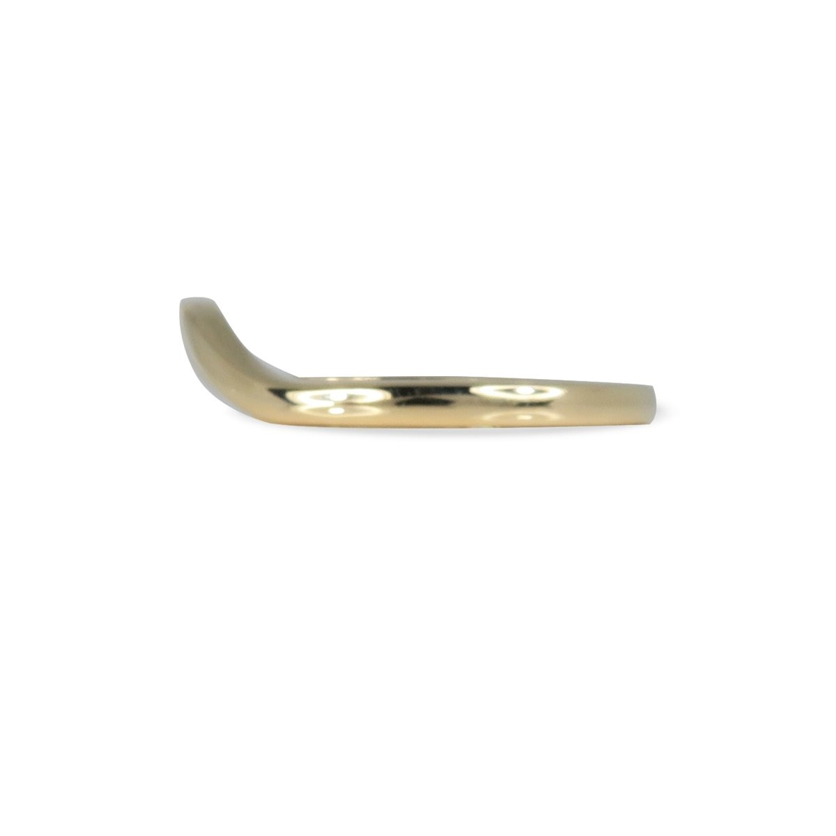CURVED FITTED BAND IN 14K YELLOW GOLD - Rings
