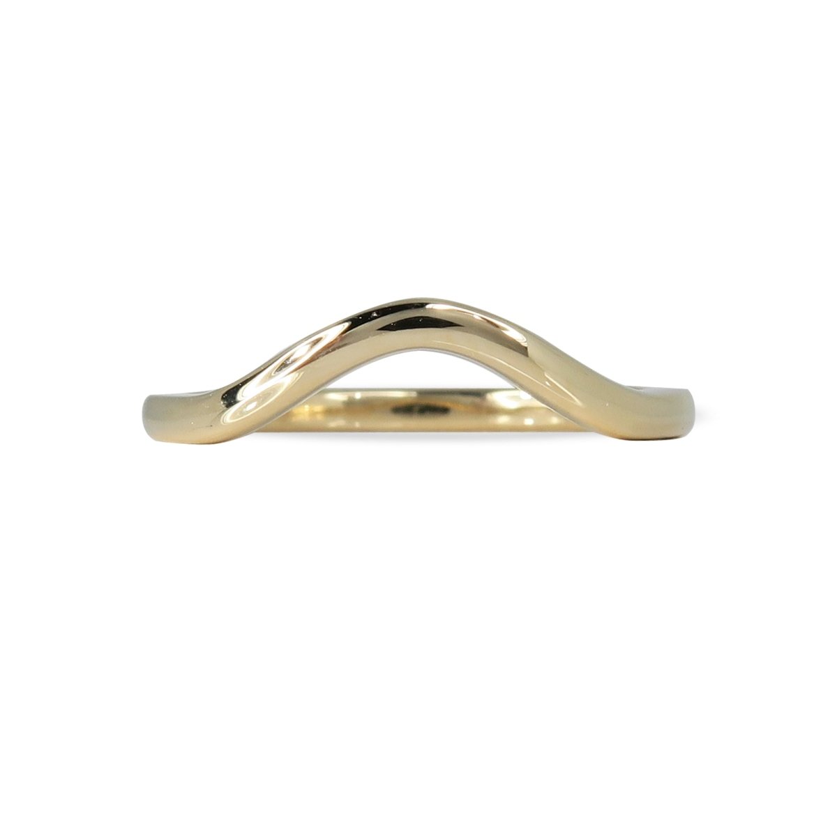 CURVED FITTED BAND IN 14K YELLOW GOLD - Rings