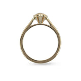 MARQUISE LAB GROWN DIAMOND BEZEL SET RING IN 14K YELLOW GOLD