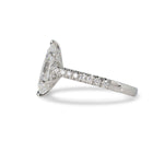 MARQUISE CUT LAB GROWN DIAMOND PAVÉ ENGAGEMENT RING - ALL ENGAGEMENT RINGS