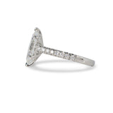 MARQUISE CUT LAB GROWN DIAMOND PAVÉ ENGAGEMENT RING - ALL ENGAGEMENT RINGS