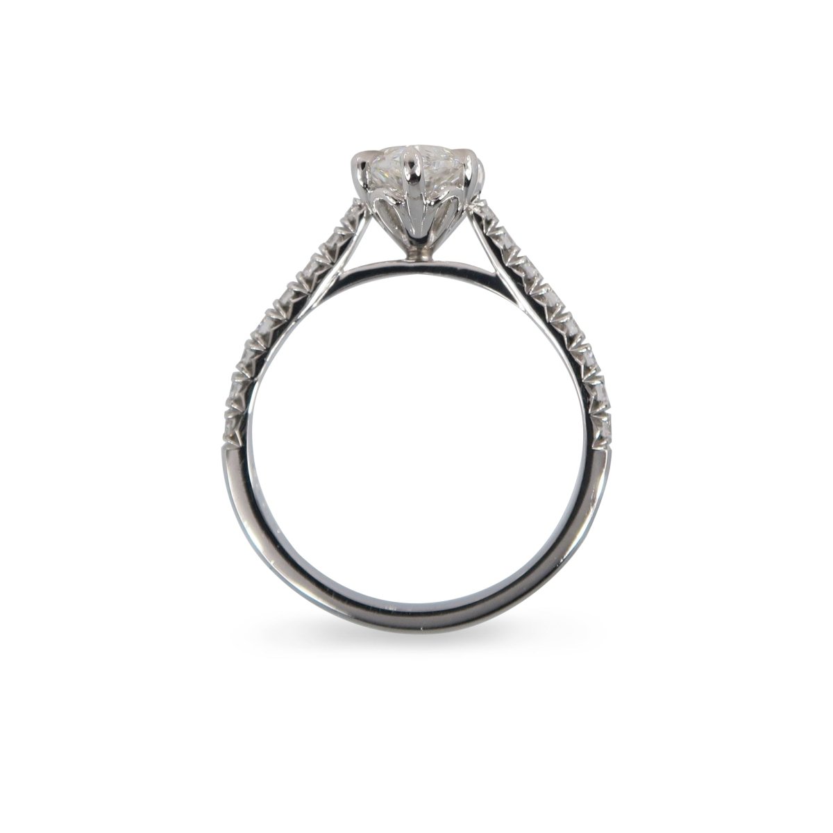 MARQUISE CUT LAB GROWN DIAMOND PAVÉ ENGAGEMENT RING - ALL ENGAGEMENT RINGS