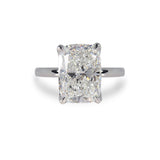 CUSHION BLOSSOM RING WITH LAB GROWN DIAMOND IN PLATINUM - ALL ENGAGEMENT RINGS