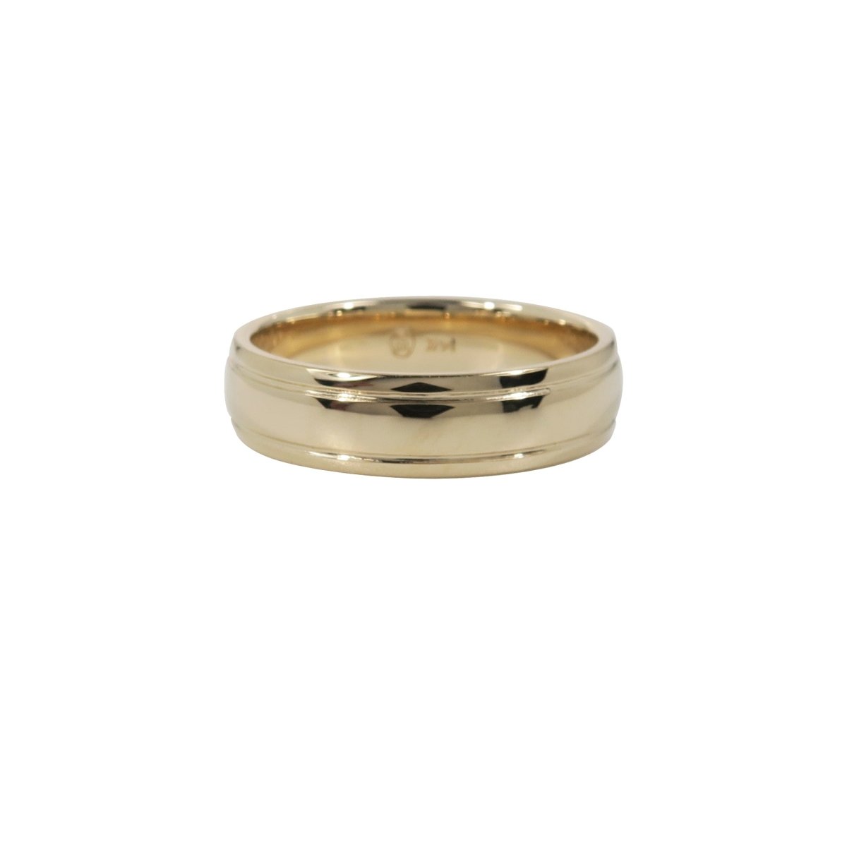 ROUNDED DOUBLE GROOVE BAND IN 14K YELLOW GOLD - ALL WEDDING BANDS