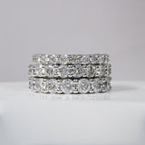 CATHEDRAL FULL ETERNITY WEDDING BAND WITH 2.5MM DIAMONDS - ANNIVERSARY & CELEBRATION RINGS