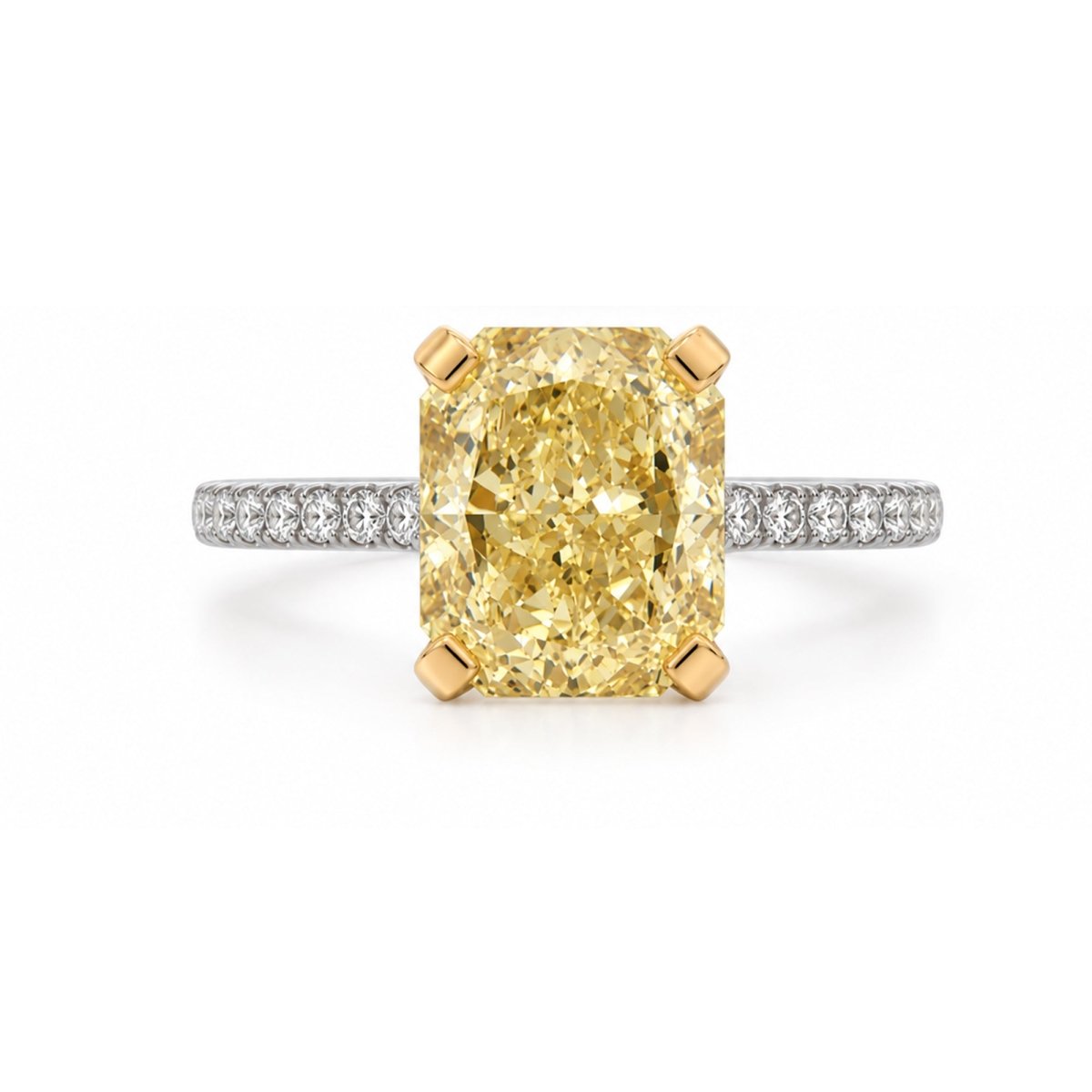 MADISON RING WITH RADIANT CUT YELLOW DIAMOND - ALL ENGAGEMENT RINGS