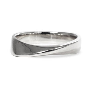 TORQUE WEDDING BAND IN WHITE GOLD - ALL RINGS