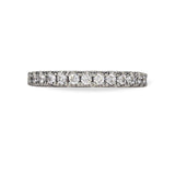 SCALLOPED WEDDING BAND IN WHITE GOLD WITH ROUND DIAMONDS - ANNIVERSARY & CELEBRATION RINGS