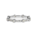 CAROUSEL FULL ETERNITY DIAMOND WEDDING BAND IN WHITE GOLD - ANNIVERSARY & CELEBRATION RINGS