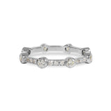 CAROUSEL FULL ETERNITY DIAMOND WEDDING BAND IN WHITE GOLD - ANNIVERSARY & CELEBRATION RINGS