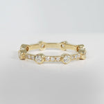 CAROUSEL FULL ETERNITY DIAMOND WEDDING BAND IN YELLOW GOLD - ANNIVERSARY & CELEBRATION RINGS