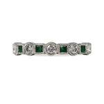 EMERALD AND DIAMOND RING IN PLATINUM - ALL RINGS