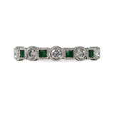 EMERALD AND DIAMOND RING IN PLATINUM - ALL RINGS