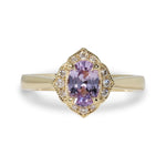 DAHLIA RING IN YELLOW GOLD WITH OVAL PURPLE SAPPHIRE - ALL RINGS