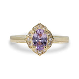 DAHLIA RING IN YELLOW GOLD WITH OVAL PURPLE SAPPHIRE - ALL RINGS