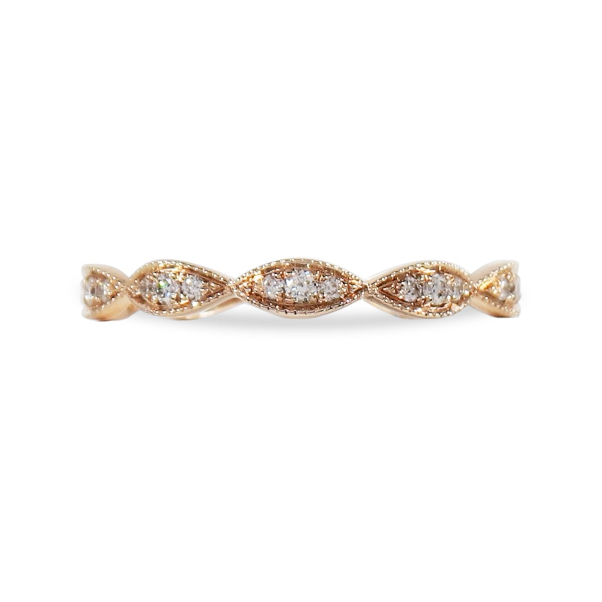NAVETTE DIAMOND RING IN ROSE GOLD - ALL RINGS