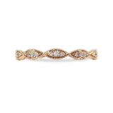 NAVETTE DIAMOND RING IN ROSE GOLD - ALL RINGS
