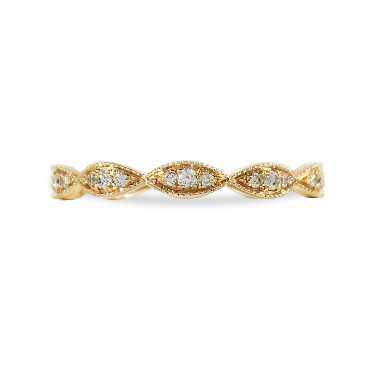 NAVETTE DIAMOND RING IN YELLOW GOLD - ALL RINGS
