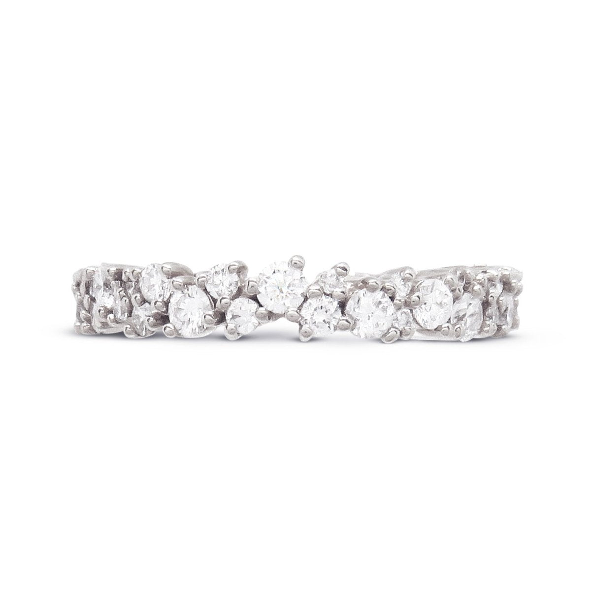 JOYCE DIAMOND RING HALF ETERNITY IN WHITE GOLD - ANNIVERSARY & CELEBRATION RINGS