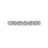 NAVETTE MARQUISE DIAMOND HALF ETERNITYRING IN WHITE GOLD - ALL RINGS