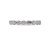 NAVETTE MARQUISE DIAMOND HALF ETERNITYRING IN WHITE GOLD - ALL RINGS
