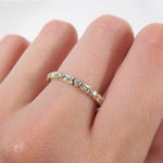 BAGUETTE & BRILLIANT CUT DIAMOND HALF ETERNITY RING - ALL RINGS