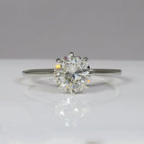 OLD EUROPEAN CUT DIAMOND SOLITAIRE RING - 