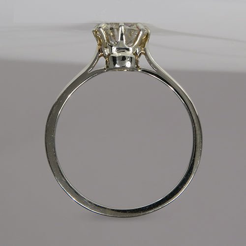 OLD EUROPEAN CUT DIAMOND SOLITAIRE RING - 