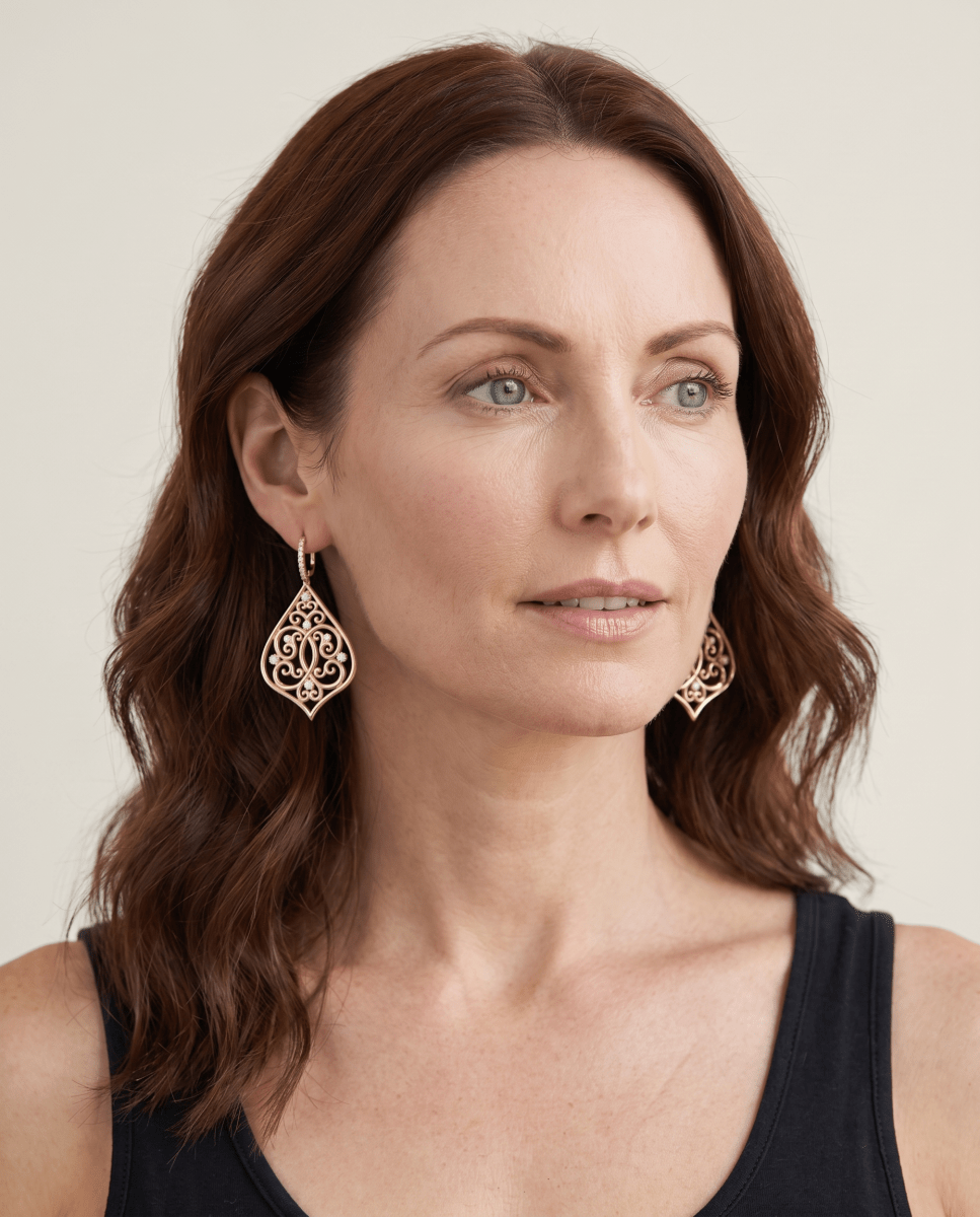 AMELIE DIAMOND DROP EARRINGS IN YELLOW GOLD - EARRINGS