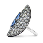 BLUE SAPPHIRE SADDLE RING -