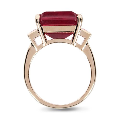 RUBY AND PINK SAPPHIRE RING IN ROSE GOLD - ALL RINGS