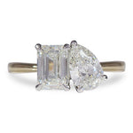 MOI ET TOI ENGAGEMENT RING IN PLATNIUM AND YELLOW GOLE - ALL RINGS