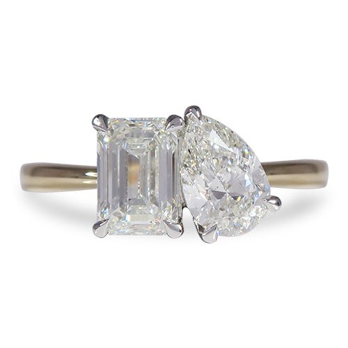 MOI ET TOI ENGAGEMENT RING IN PLATNIUM AND YELLOW GOLE - ALL RINGS
