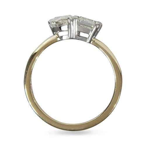 MOI ET TOI ENGAGEMENT RING IN PLATNIUM AND YELLOW GOLE - ALL RINGS