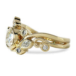 DIAMOND AND EMERALD GARDENIA RING - ALL RINGS
